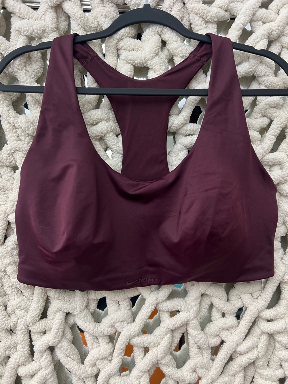 NIKE SKIMS SHINE RACER BACK BRA NWT - CURRANT